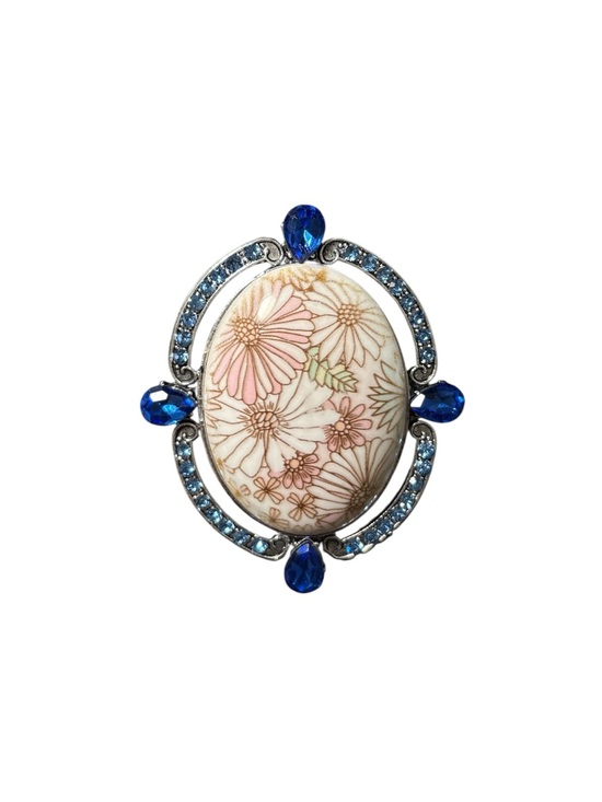 unbranded Jewelry - Blue Vintage Style Baroque Floral Brooch